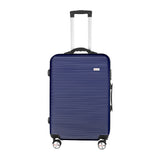 24" Digital Weighing Scale and USB Charging Port Lightweight Luggage Suitcase Silver Blue