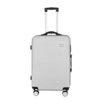 24" Digital Weighing Scale and USB Charging Port Lightweight Luggage Suitcase Silver