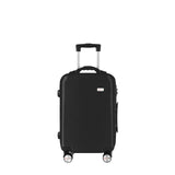 20" Digital Weighing Scale and USB Charging Port Lightweight Carry-on Luggage Suitcase Black