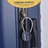 Flightmode 3 Dial Steel Cable Padlock - Top-Down View