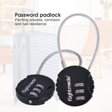 Flightmode 3 Dial Steel Cable Padlock - 45-Degree Angle