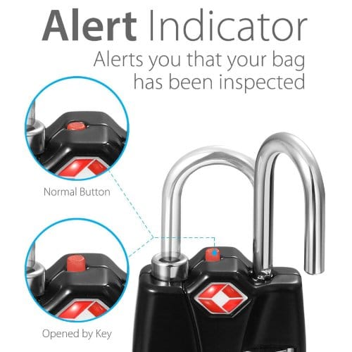 TSA Compliant 3-Dial Luggage Indicator Lock