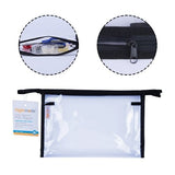 Transparent Waterproof Zippered Storage Bag - Side View