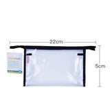 Transparent Waterproof Zippered Storage Bag - Top-Down View