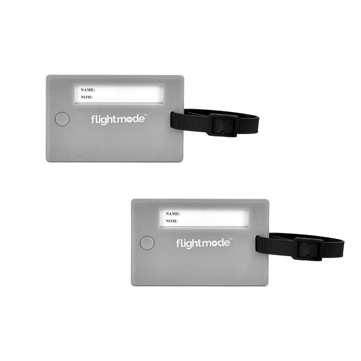 Set of 2 Swivel ID Tags with Flexible Strap for Luggage