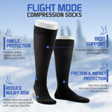 Travel Anti-Fatigue Flight Compression Socks-M - 45-Degree Angle