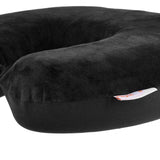 Deluxe Memory Foam Travel Pillow Black - Front View