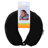 Deluxe Memory Foam Travel Pillow Black - Top-Down View