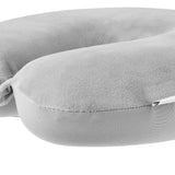 Deluxe Memory Foam Travel Pillow Grey - Front View