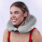 Deluxe Memory Foam Travel Pillow Grey