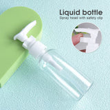 Travel Essentials: 6-Piece Reusable Bottle Set with Convenient PVC Storage Bag - Top-Down View