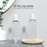 Travel Essentials: 6-Piece Reusable Bottle Set with Convenient PVC Storage Bag - 45-Degree Angle