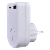 Flightmode Outbound AU/NZ to USA/CANADA Travel Adaptor with USB Type C & A - Top-Down View