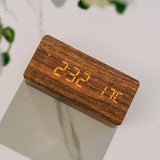 Sound Control Digital Alarm Clock & Thermometer - Side View