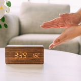 Sound Control Digital Alarm Clock & Thermometer - Top-Down View