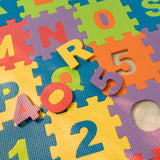 Kids EVA Mini Alphabet and Numbers 36 Pack - Top-Down View