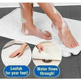 Non Slip Loofah Shower Bathtub Mat Bathroom Safe Mat Extra Large 75 x 44 CM - 45-Degree Angle