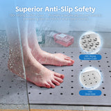 2Pack 70×40 cm Anti‑Slip Grip Shower Mat Quick‑Dry Bath Mat with 100+ Suction Cups - Front View