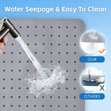 2Pack 70×40 cm Anti‑Slip Grip Shower Mat Quick‑Dry Bath Mat with 100+ Suction Cups - 45-Degree Angle