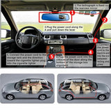 Car Rearview Backup Mirror HD 1080P with FREE Recorder Camera - Top-Down View