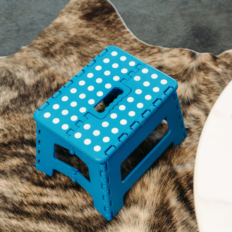 Plastic Folding Stool Portable Chair Outdoor Camping Blue, Foldable