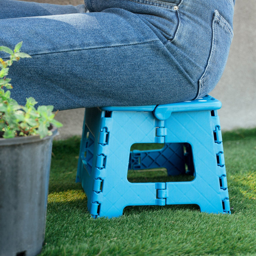 Plastic Folding Stool Portable Chair Outdoor Camping Blue, Portable