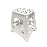 Large Plastic Folding Stool Portable Chair Outdoor Camping White
