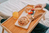 Foldable Bamboo Bed Tray / Breakfast Serving Table - Side View