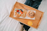 Foldable Bamboo Bed Tray / Breakfast Serving Table - Top-Down View