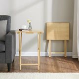 Bamboo Folding Laptop Tray & Snack Table - Front View