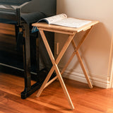 Bamboo Folding Laptop Tray & Snack Table - Side View