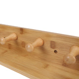 Bamboo Wall Hooks and Shelf - Top-Down View