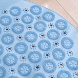 Living Today Non-Slip Massager Bathroom Mat - BLUE - Top-Down View