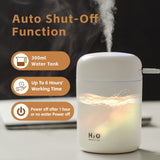 Living Today Mini LED Ultrasonic Humidifier 300ml - Side View