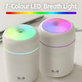 Living Today Mini LED Ultrasonic Humidifier 300ml - 45-Degree Angle