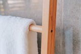 180cm 6 Steps Bamboo Towel Ladder - Close-Up Angle
