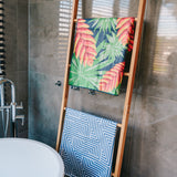 180cm 6 Steps Bamboo Towel Ladder - Front View