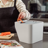 12L Stackable Plastic Kitchen Trash Bin Household Classification Storage Box - Front View