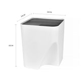 18L Stackable Plastic Kitchen Trash Bin Household Classification Storage Box - Front View