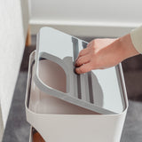 The set of 18L+12L Stackable Plastic Kitchen Trash Bin Household Classification Storage Box - Top-Down View