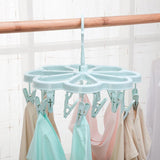 Living Today Collapsible 16 Pegs Airer Blue - Front View