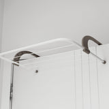Over Door Clothes Airer - 5 Rail Over Door Folding Multi Clothes Airer Laundry Drying Hanger Coat Portable Dryer - Side View