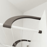 Over Door Clothes Airer - 5 Rail Over Door Folding Multi Clothes Airer Laundry Drying Hanger Coat Portable Dryer - Top-Down View