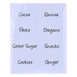 Cook Easy 40pc Pantry Label Stickers - Top-Down View