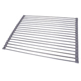 Silver Over Sink Draining Rack with Anti-Slip Grips