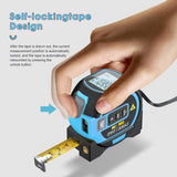 60m Laser Measure, Cross-line Laser Level, 5m Tape Measure Blue - 45-Degree Angle