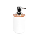 Bamboo Lid Soap Dispenser - 1 - Side View
