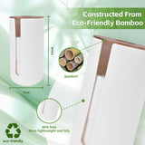 Bamboo Lid Toilet Roll Storage Holder