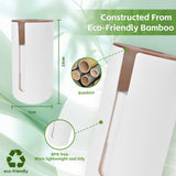 Bamboo Lid Toilet Roll Storage Holder - Side View