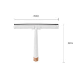 Bamboo Base Shower Squeegee with Holder - Side View